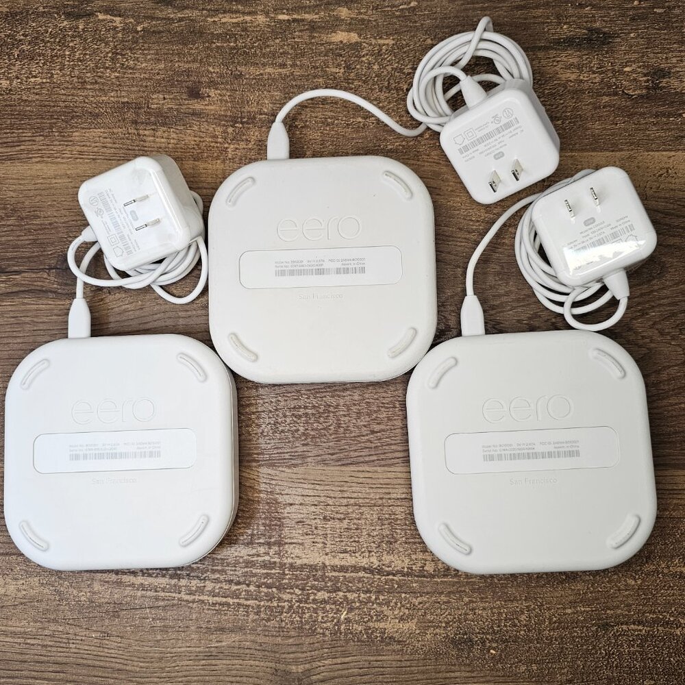 3PC Set Amazon Eero Pro Mesh Wifi Router/Extender (2nd gen) B010001 - Picture 2 of 5